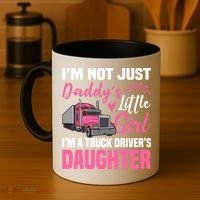 Truck Driver Daughter Cute Of Trucker Daddy Great Gift Coffee Mug thumb 4