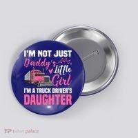 Truck Driver Daughter Cute Of Trucker Daddy Great Gift Button thumb 0