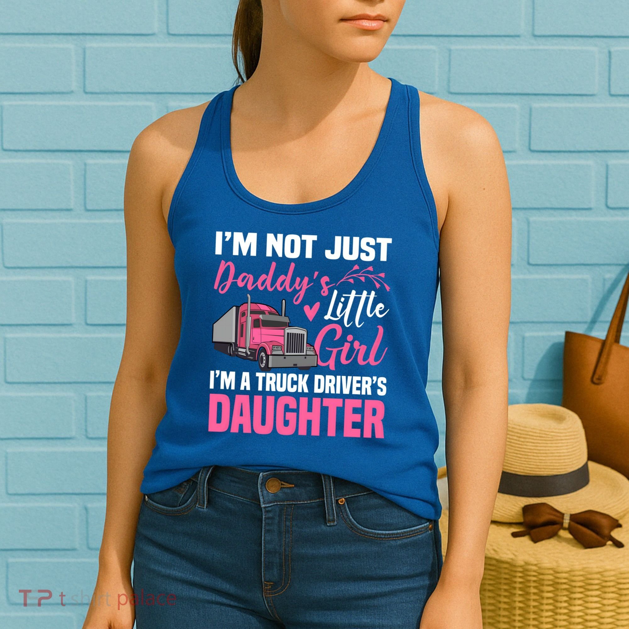 Truck Driver Daughter Cute Of Trucker Daddy Great Gift Women's Tank Top