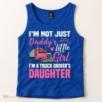 Truck Driver Daughter Cute Of Trucker Daddy Great Gift Tank Top thumb 2