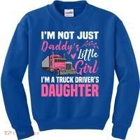 Truck Driver Daughter Cute Of Trucker Daddy Great Gift Kids Sweatshirt thumb 0