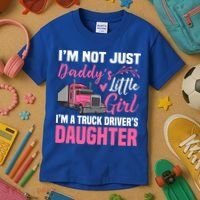 Truck Driver Daughter Cute Of Trucker Daddy Great Gift Kids T-Shirt thumb 3