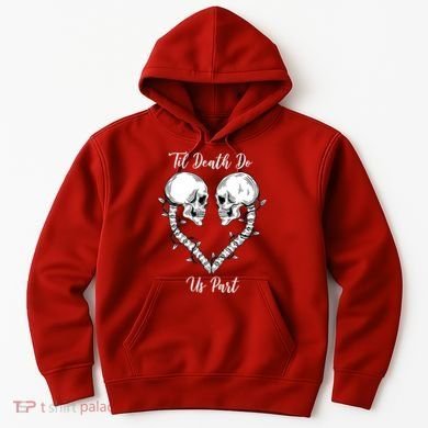 Til Death Do Us Part Skeleton Heart Hoodie