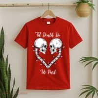 Til Death Do Us Part Skeleton Heart T-Shirt thumb 2