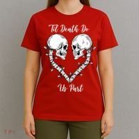 Til Death Do Us Part Skeleton Heart T-Shirt thumb 4