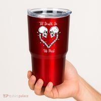 Til Death Do Us Part Skeleton Heart Tumbler thumb 2
