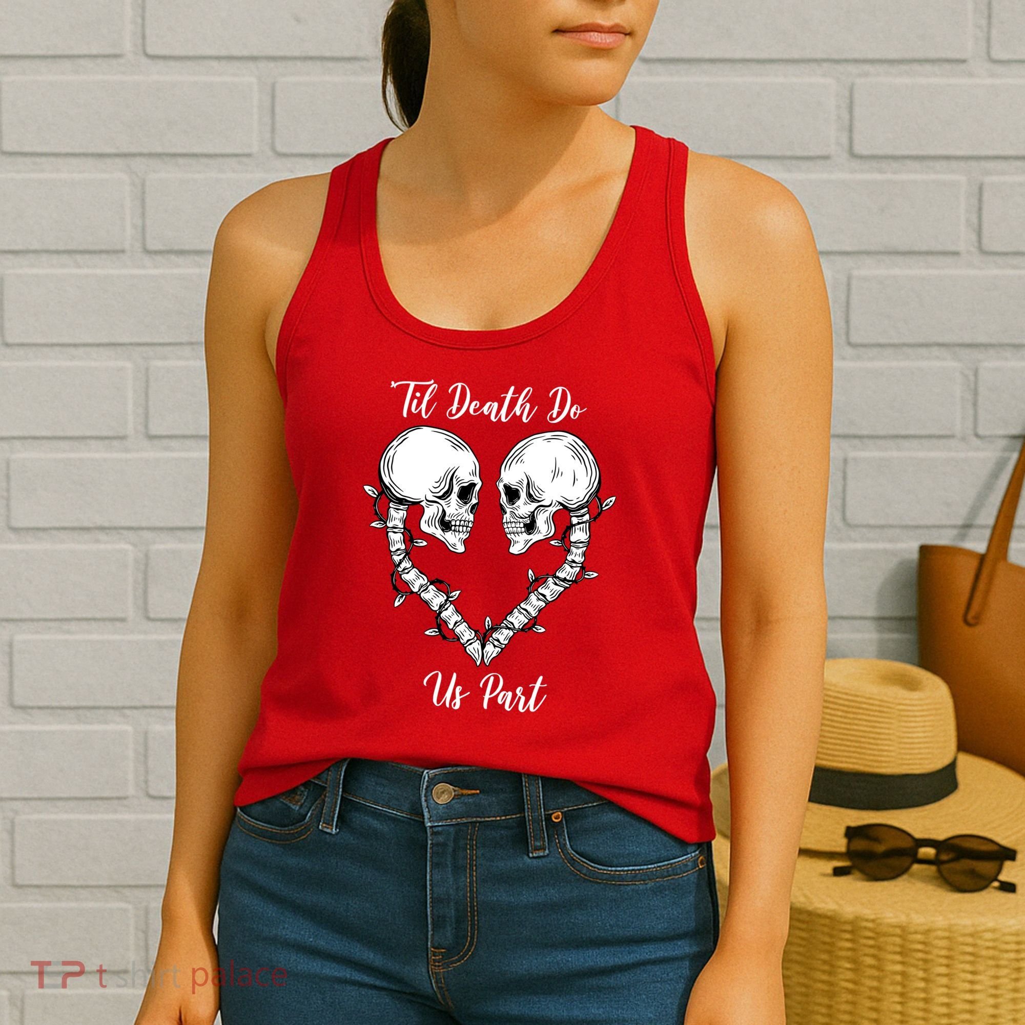 Til Death Do Us Part Skeleton Heart Women's Tank Top