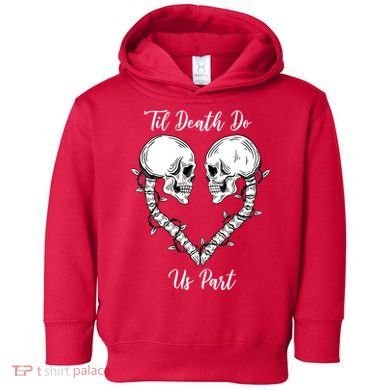 Til Death Do Us Part Skeleton Heart Toddler Hoodie
