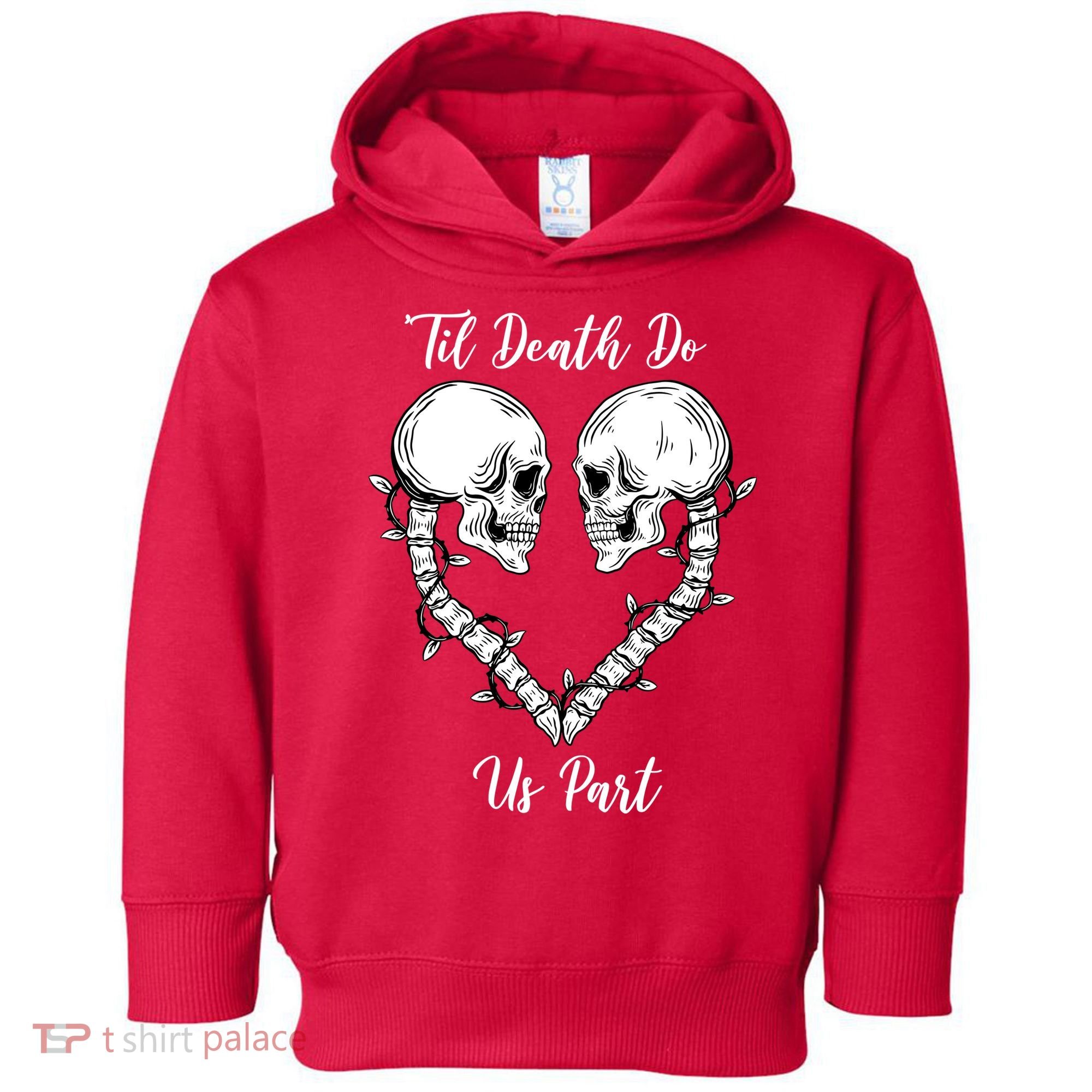 Til Death Do Us Part Skeleton Heart Toddler Hoodie