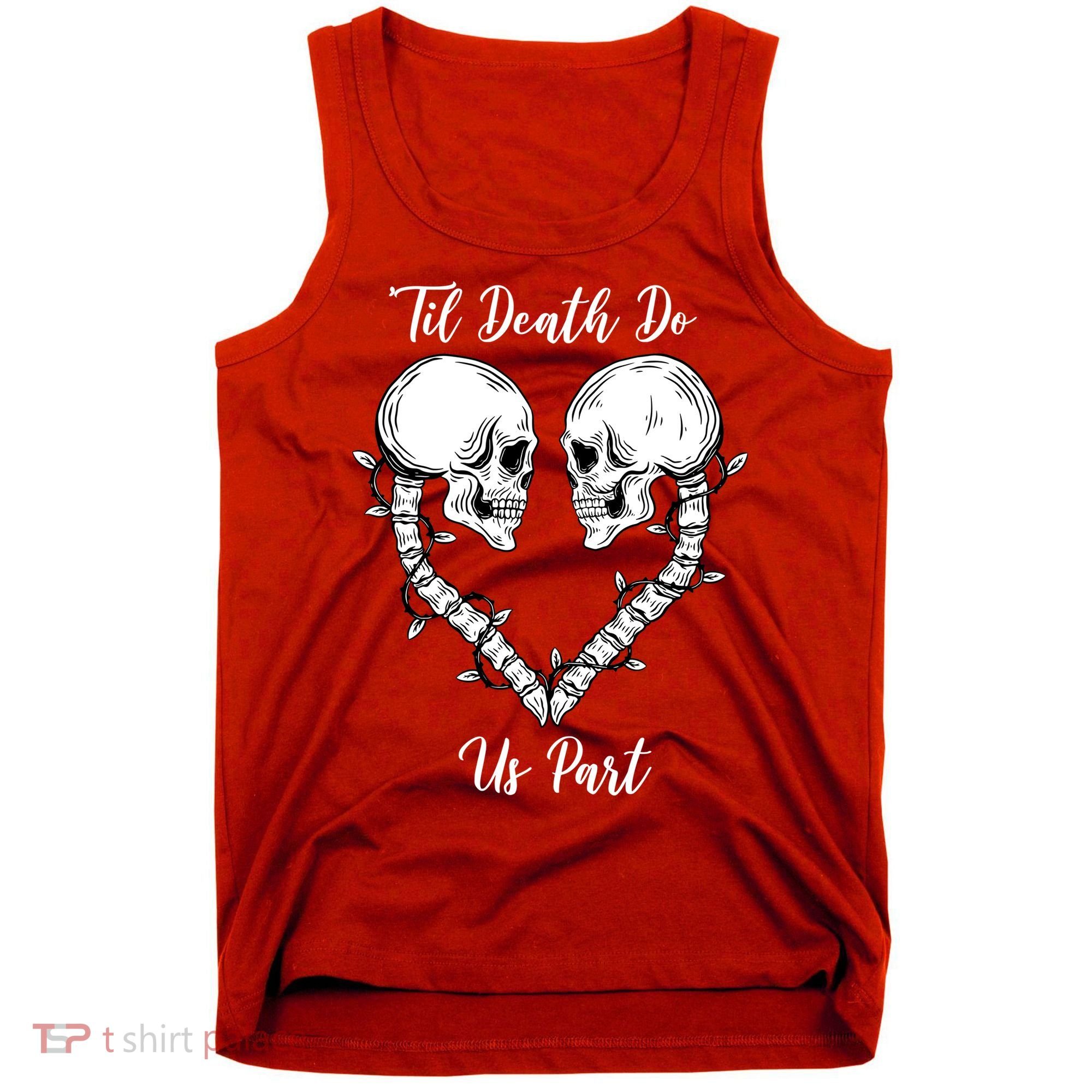 Til Death Do Us Part Skeleton Heart Tank Top