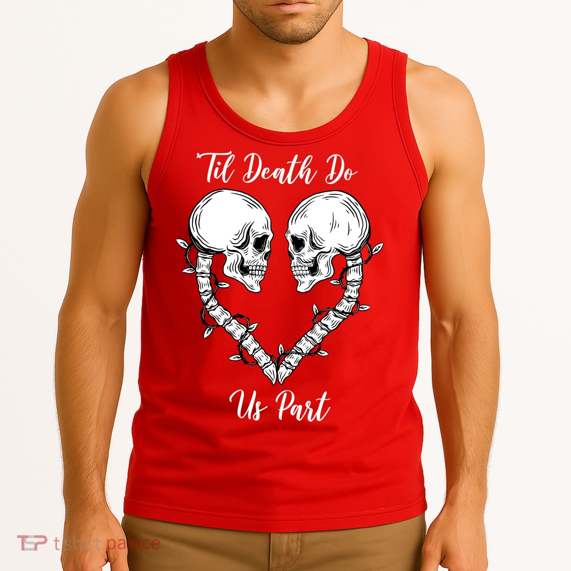Til Death Do Us Part Skeleton Heart Tank Top