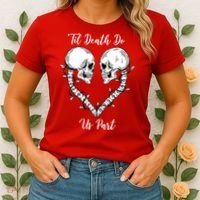 Til Death Do Us Part Skeleton Heart Women's T-Shirt thumb 2