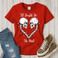 Til Death Do Us Part Skeleton Heart Women's T-Shirt thumb 3