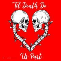Til Death Do Us Part Skeleton Heart Kids Sweatshirt thumb 2