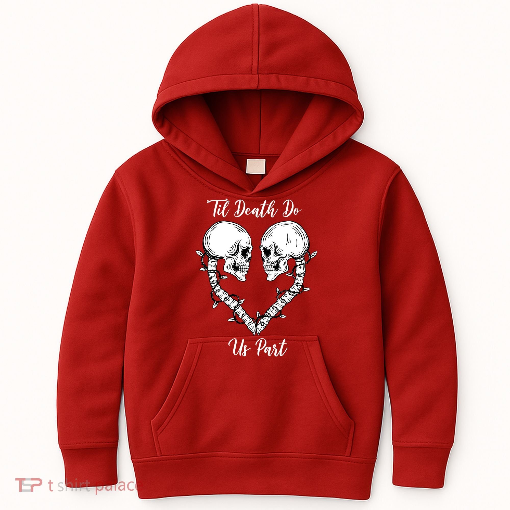 Til Death Do Us Part Skeleton Heart Kids Hoodie