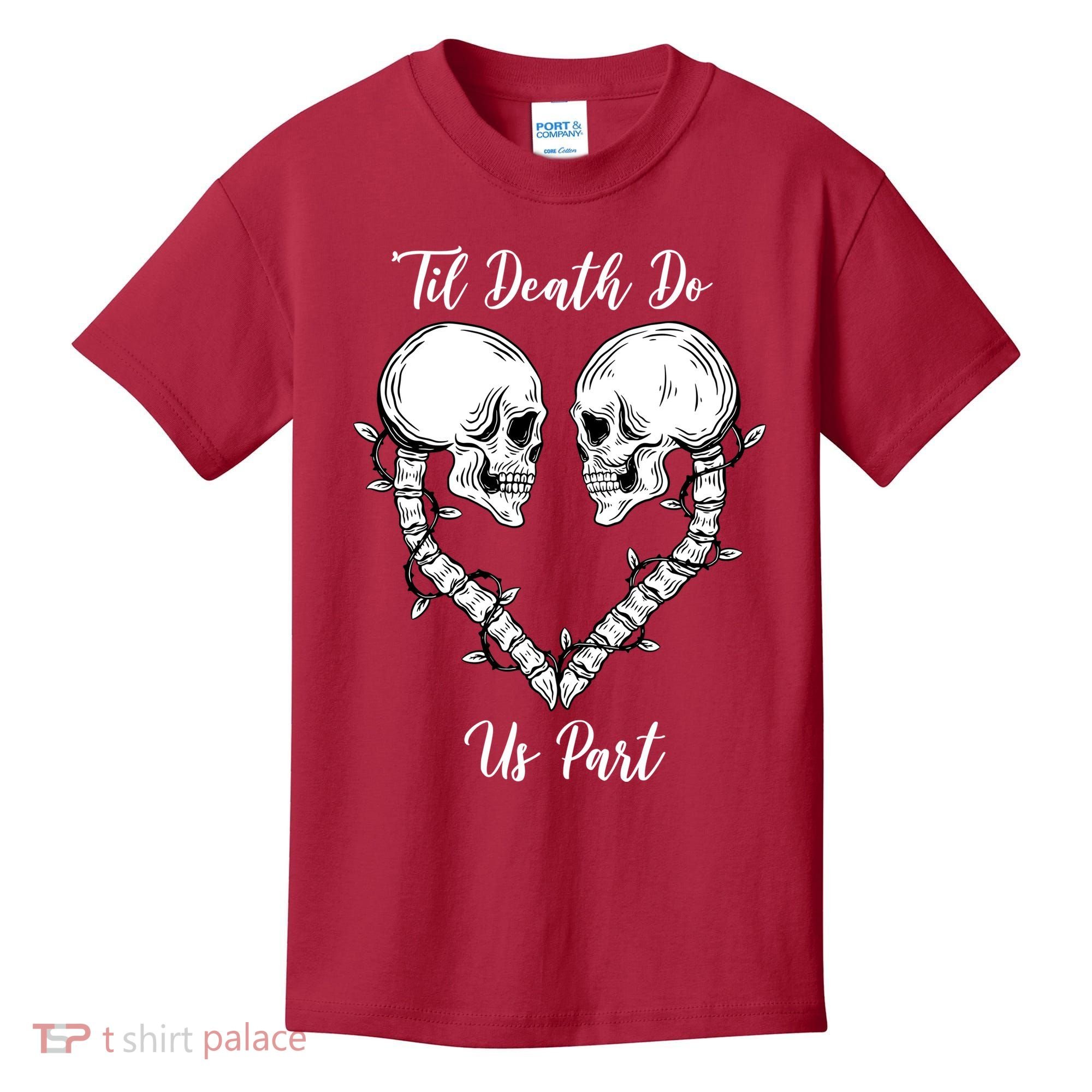 Til Death Do Us Part Skeleton Heart Kids T-Shirt