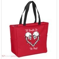 Til Death Do Us Part Skeleton Heart Tote Bag thumb 2