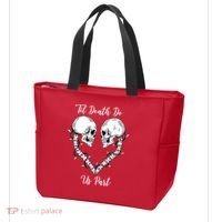 Til Death Do Us Part Skeleton Heart Tote Bag thumb 3