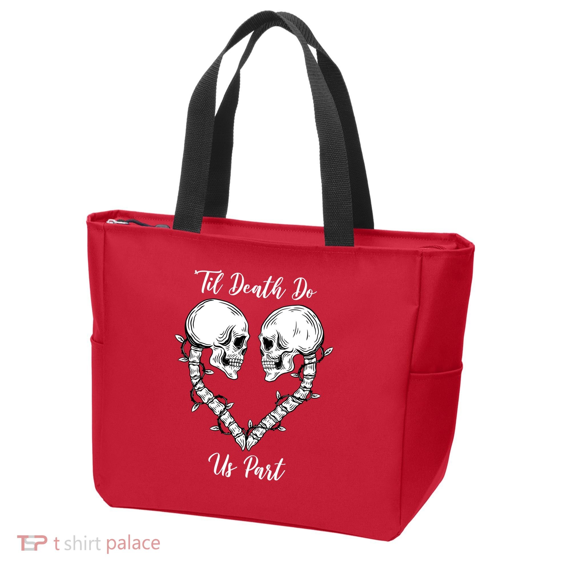 Til Death Do Us Part Skeleton Heart Tote Bag
