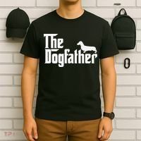 The Dogfather Dachshund Father Funny Dog Lover T-Shirt thumb 6