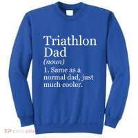 Triathlon Dad Definition Funny Sarcastic Sports Gift Sweatshirt thumb 0
