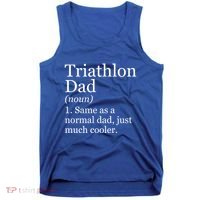 Triathlon Dad Definition Funny Sarcastic Sports Gift Tank Top thumb 0