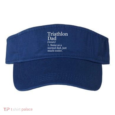 Triathlon Dad Definition Funny Sarcastic Sports Gift Visor