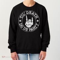 Til Death Do Us Party Skeleton Hand Gothic Bachelorette Cool Gift Women's Sweatshirt thumb 0