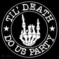 Til Death Do Us Party Skeleton Hand Gothic Bachelorette Cool Gift Women's Hoodie thumb 2