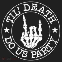 Til Death Do Us Party Skeleton Hand Gothic Bachelorette Cool Gift Hat thumb 2