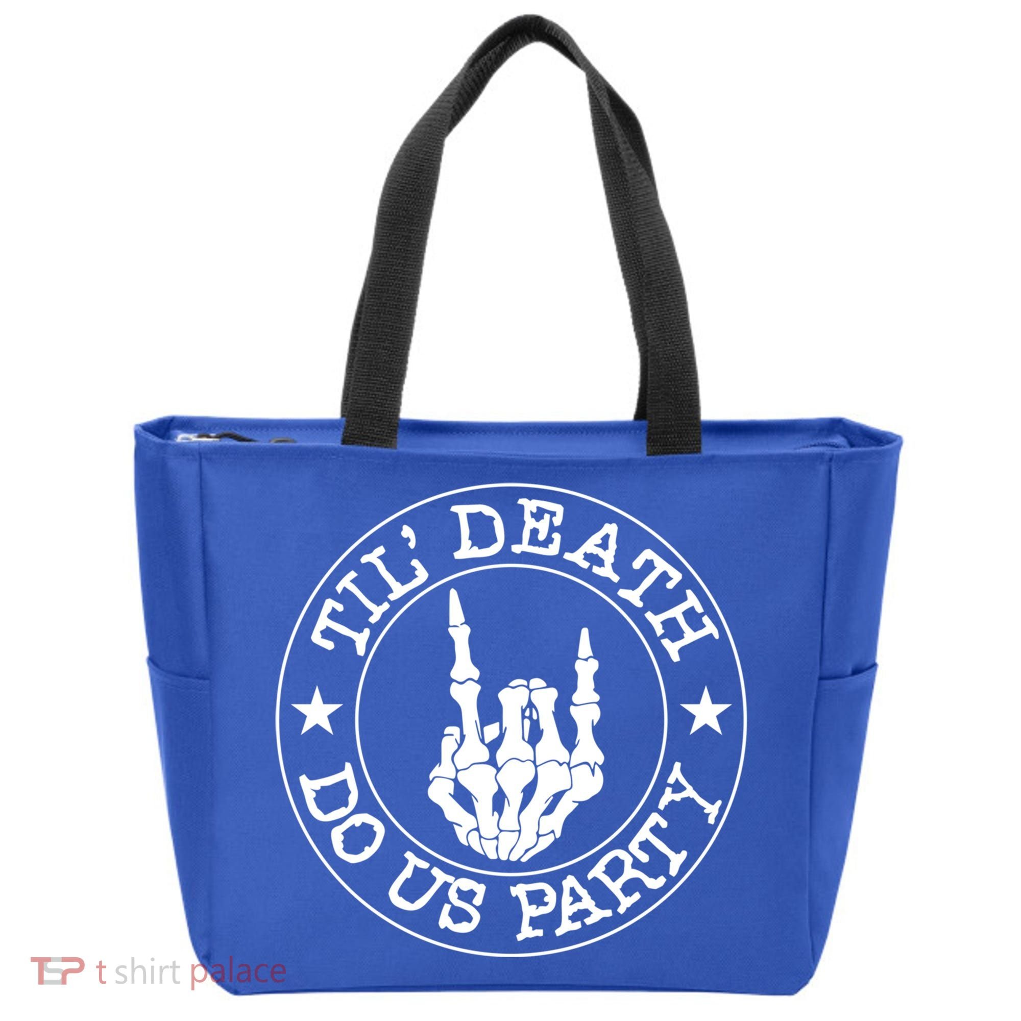 Til Death Do Us Party Skeleton Hand Gothic Bachelorette Cool Gift Tote Bag