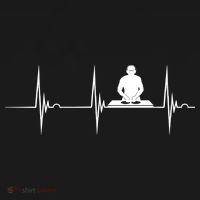 Turntable Dj Dance Music Heartbeat Ekg Pulse Dj Techno Gift Doggie Tank thumb 4