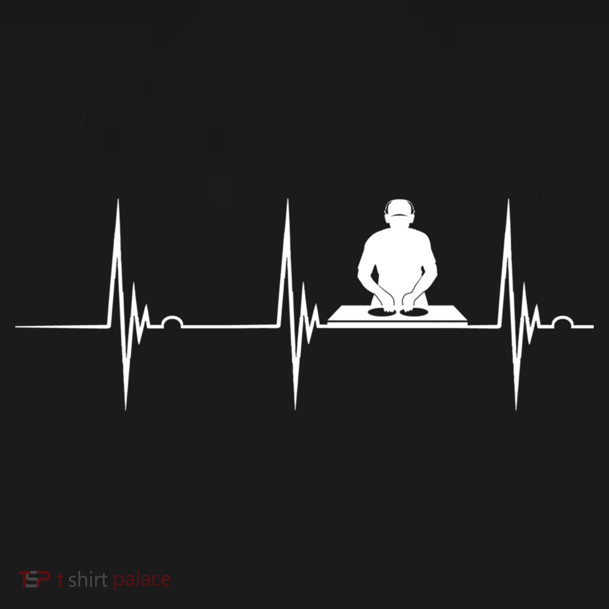 Turntable Dj Dance Music Heartbeat Ekg Pulse Dj Techno Gift Doggie Tank
