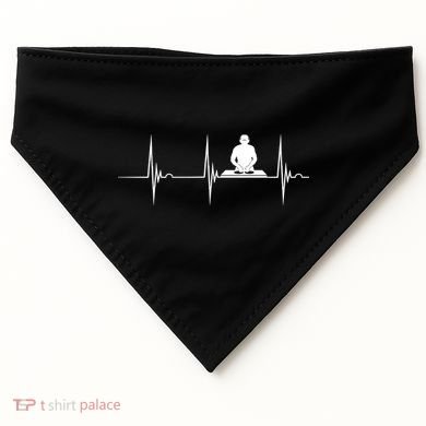 Turntable Dj Dance Music Heartbeat Ekg Pulse Dj Techno Gift USA-Made Doggie Bandana