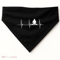 Turntable Dj Dance Music Heartbeat Ekg Pulse Dj Techno Gift USA-Made Doggie Bandana thumb 0
