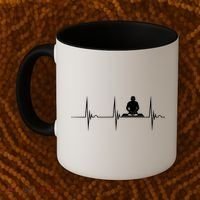 Turntable Dj Dance Music Heartbeat Ekg Pulse Dj Techno Gift Coffee Mug thumb 2