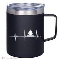 Turntable Dj Dance Music Heartbeat Ekg Pulse Dj Techno Gift 12oz Stainless Steel Coffee Mug thumb 0