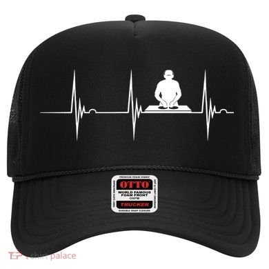 Turntable Dj Dance Music Heartbeat Ekg Pulse Dj Techno Gift Hat