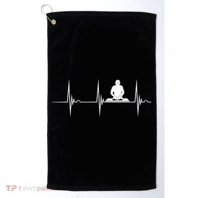 Turntable Dj Dance Music Heartbeat Ekg Pulse Dj Techno Gift Golf Towel