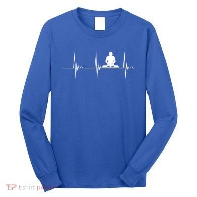 Turntable Dj Dance Music Heartbeat Ekg Pulse Dj Techno Gift Long Sleeve Shirt