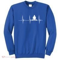 Turntable Dj Dance Music Heartbeat Ekg Pulse Dj Techno Gift Sweatshirt thumb 0
