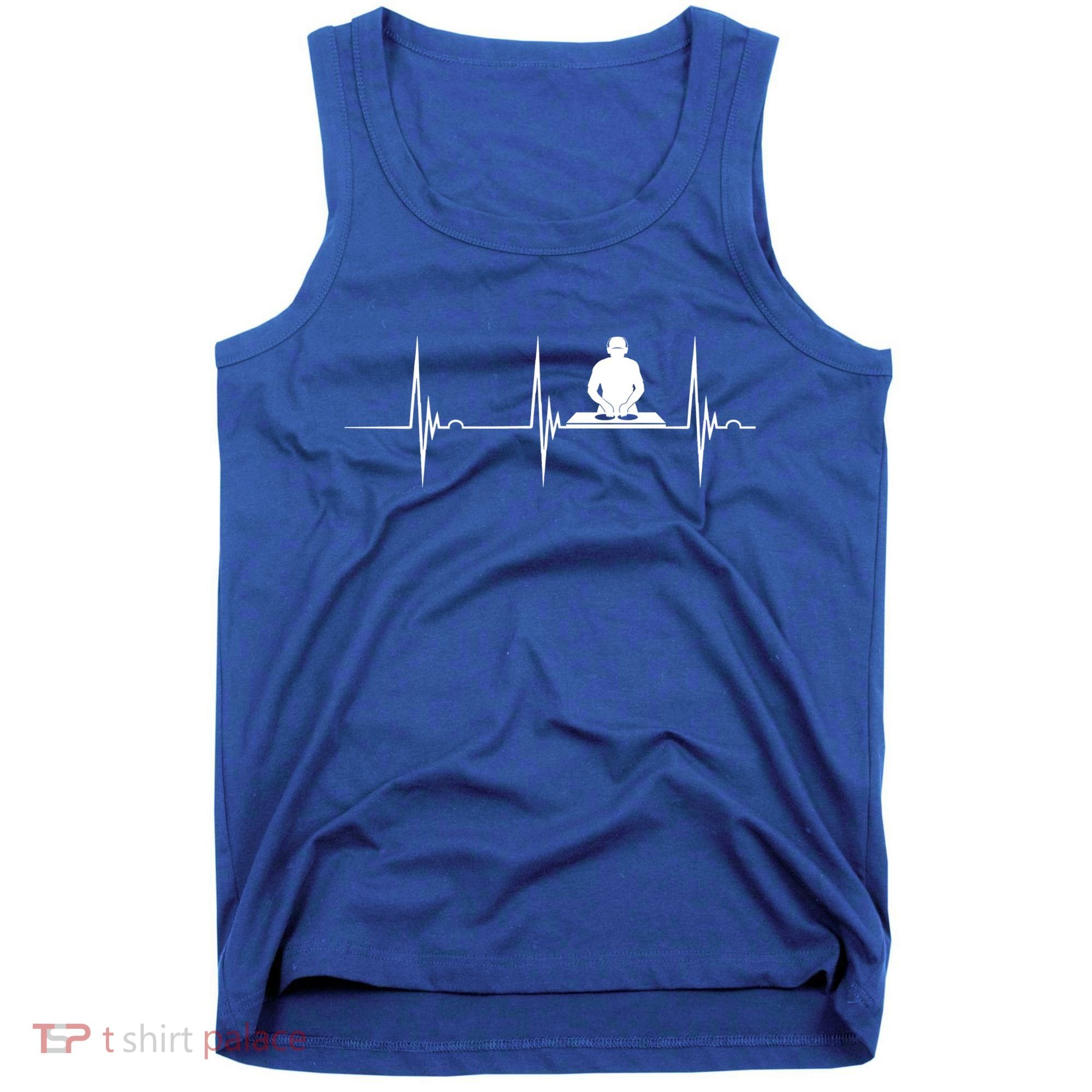 Turntable Dj Dance Music Heartbeat Ekg Pulse Dj Techno Gift Tank Top