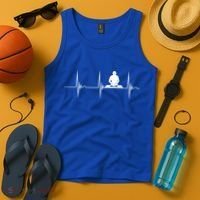 Turntable Dj Dance Music Heartbeat Ekg Pulse Dj Techno Gift Tank Top thumb 4
