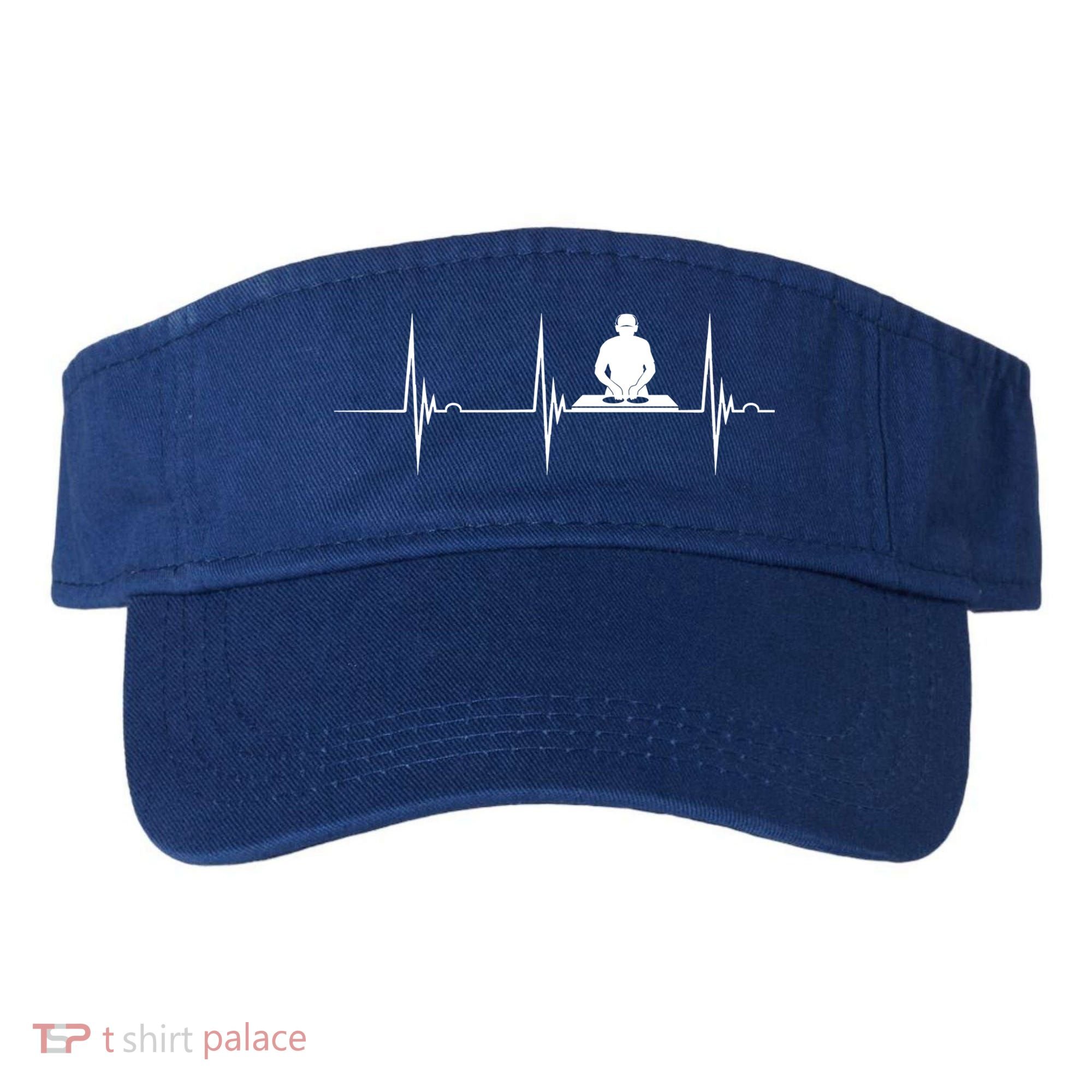 Turntable Dj Dance Music Heartbeat Ekg Pulse Dj Techno Gift Visor