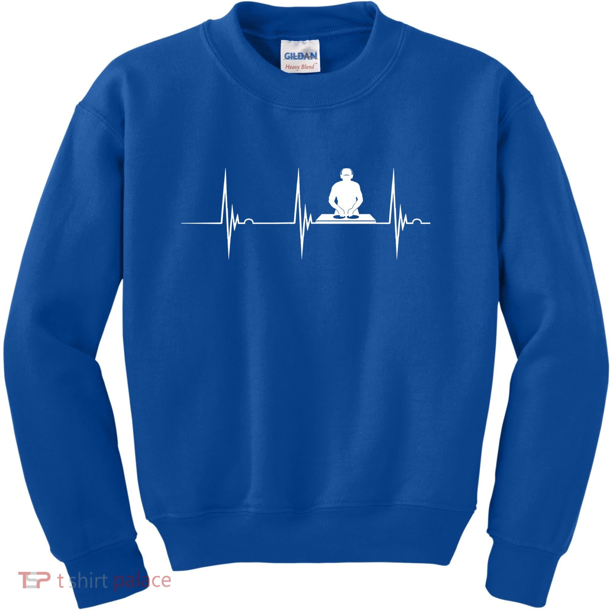 Turntable Dj Dance Music Heartbeat Ekg Pulse Dj Techno Gift Kids Sweatshirt