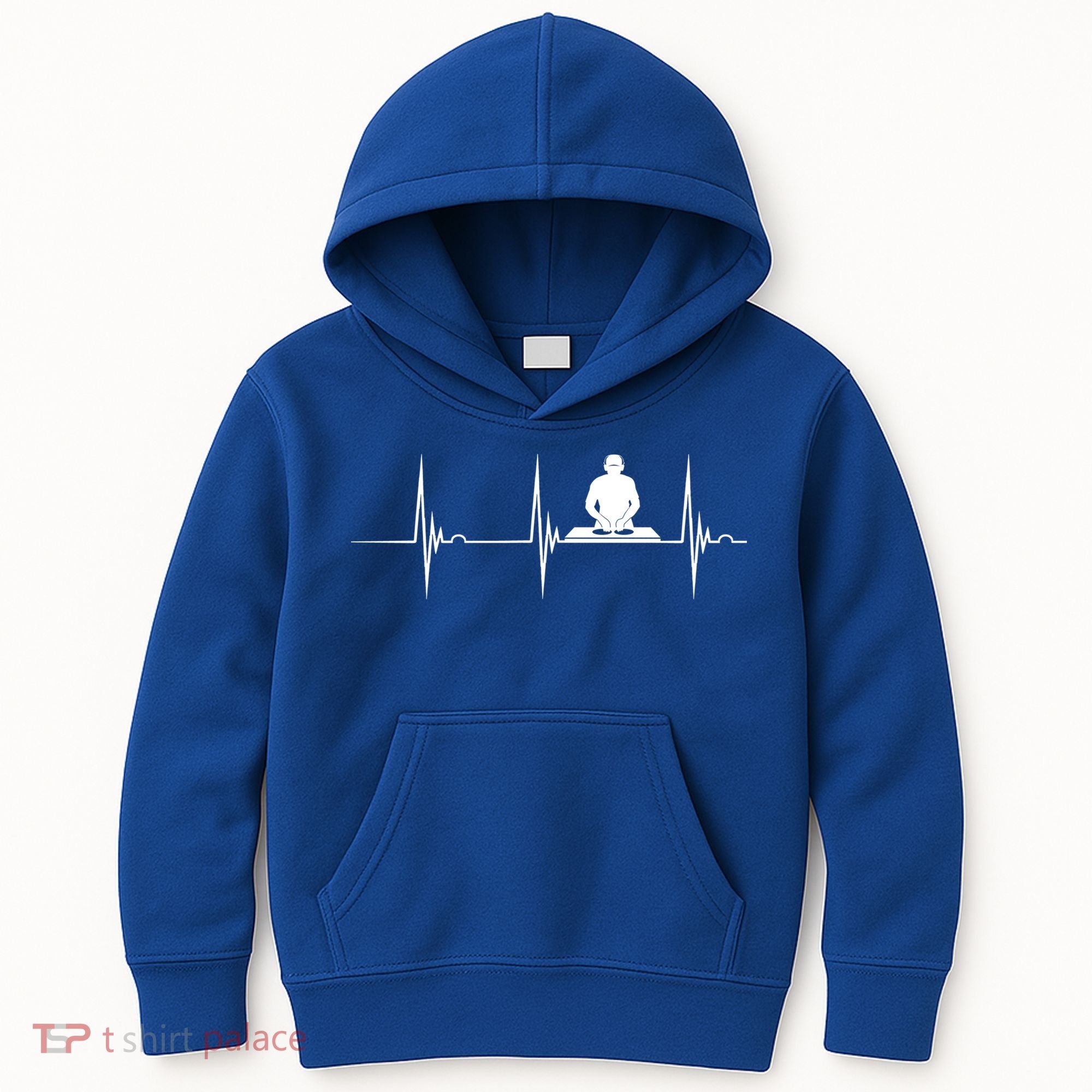 Turntable Dj Dance Music Heartbeat Ekg Pulse Dj Techno Gift Kids Hoodie