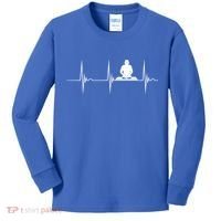 Turntable Dj Dance Music Heartbeat Ekg Pulse Dj Techno Gift Kids Long Sleeve Shirt thumb 0