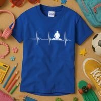 Turntable Dj Dance Music Heartbeat Ekg Pulse Dj Techno Gift Kids T-Shirt thumb 3