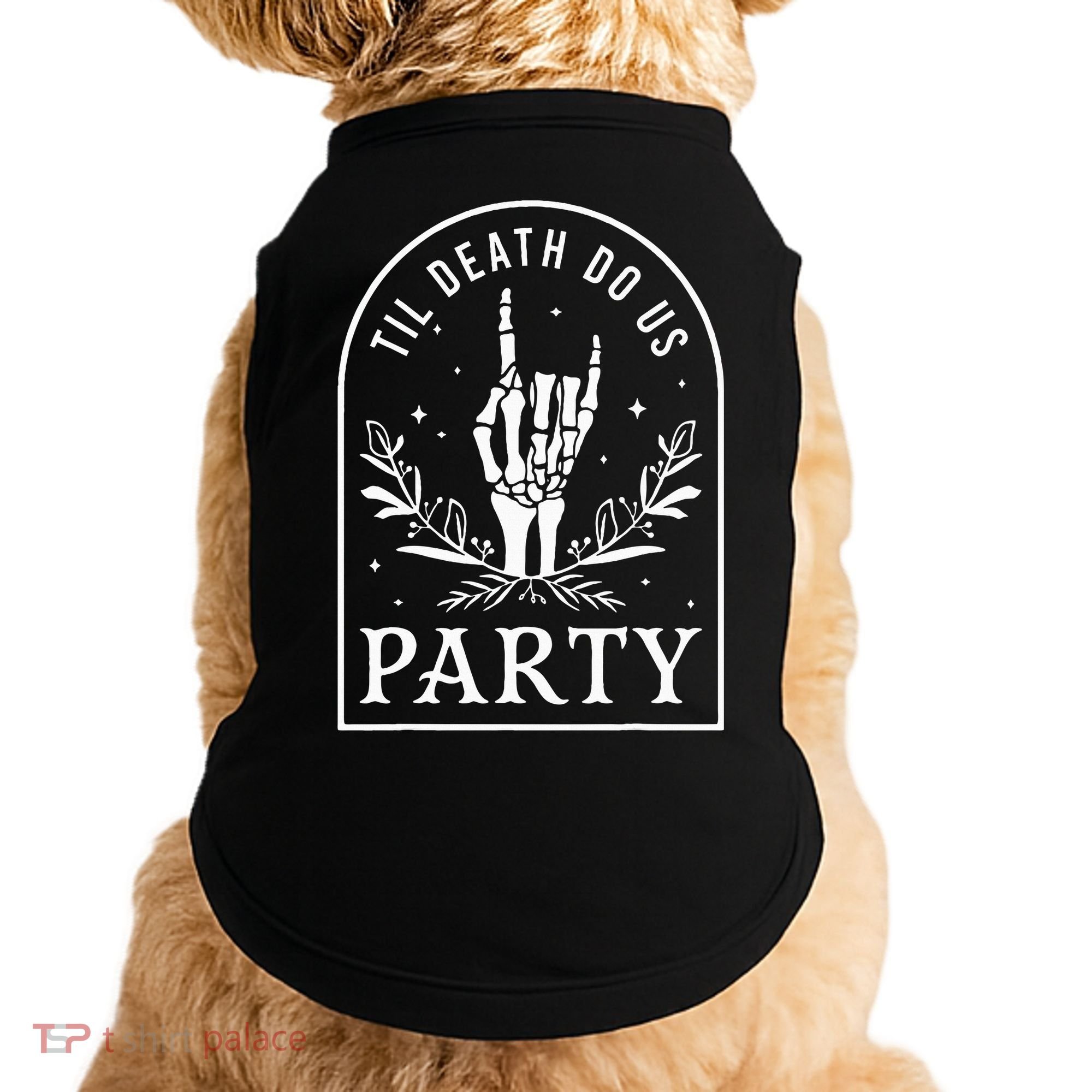 Til Death Do Us Party Retro Halloween Bachelorette Matching Doggie Tank