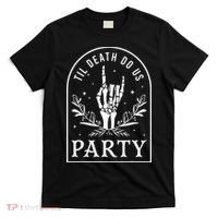Til Death Do Us Party Retro Halloween Bachelorette Matching T-Shirt thumb 0
